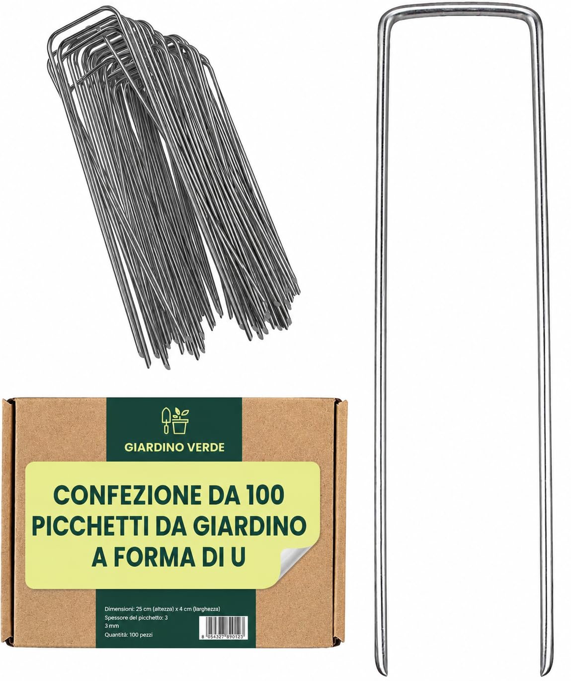 Piquets de jardin en U pour installer facilement votre pelouse synthétique et vos tentes