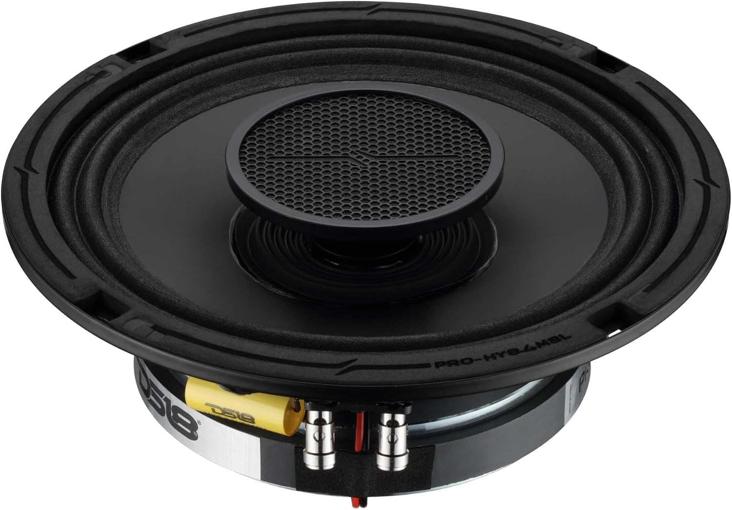 DS18 PRO-HY8.4MSL 8 Inches Shallow Hybrid Mid-Range Car Audio Loudspeaker with Built-in Driver and Grill Included 400W Max 200W RMS 4 Ohms (1 Speaker)
