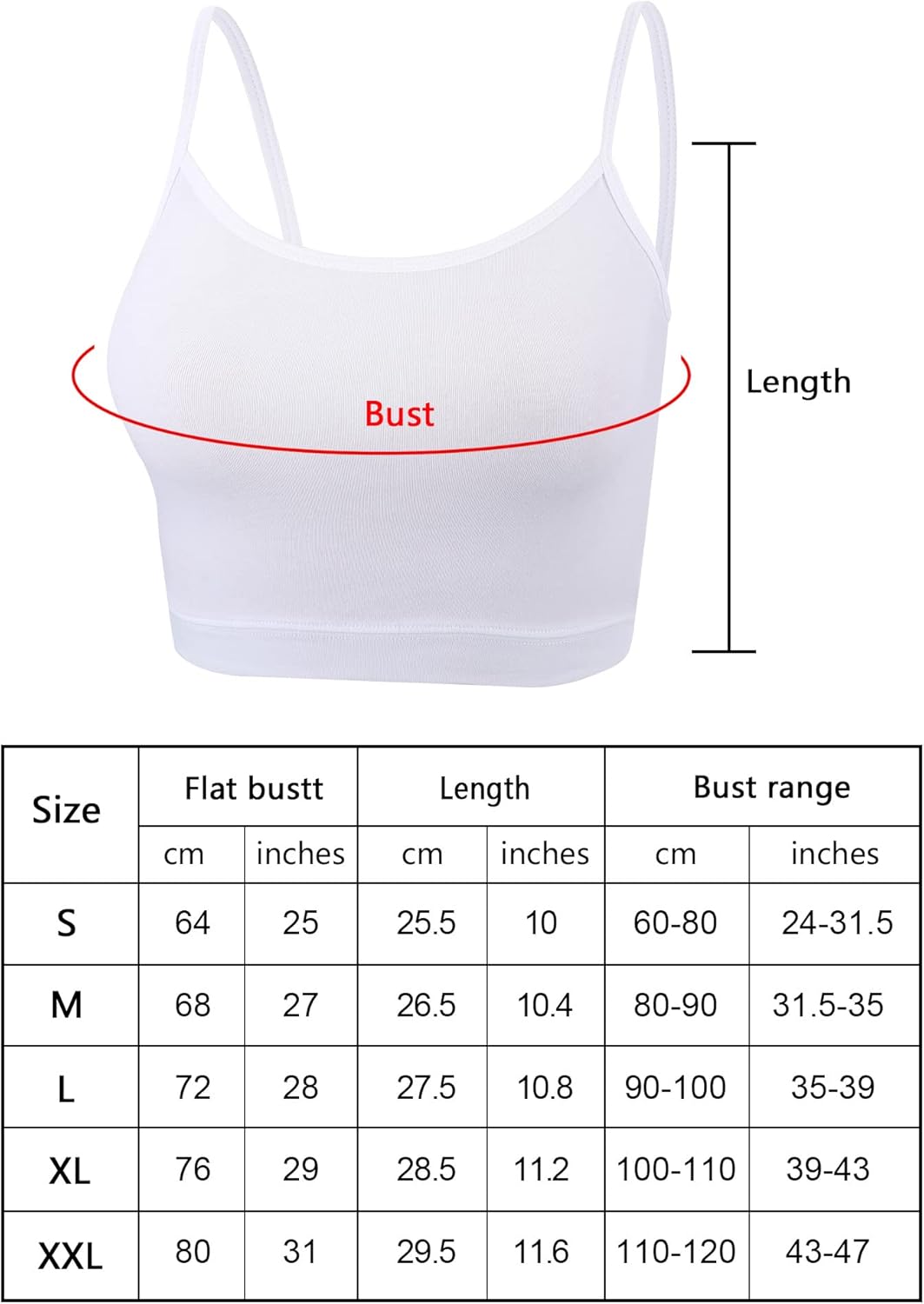 Miniatura 3 de Paquete de 4 camisetas cortas sin mangas para mujer, camiseta corta con tirantes delgados, camiseta básica deportiva, media camisola para