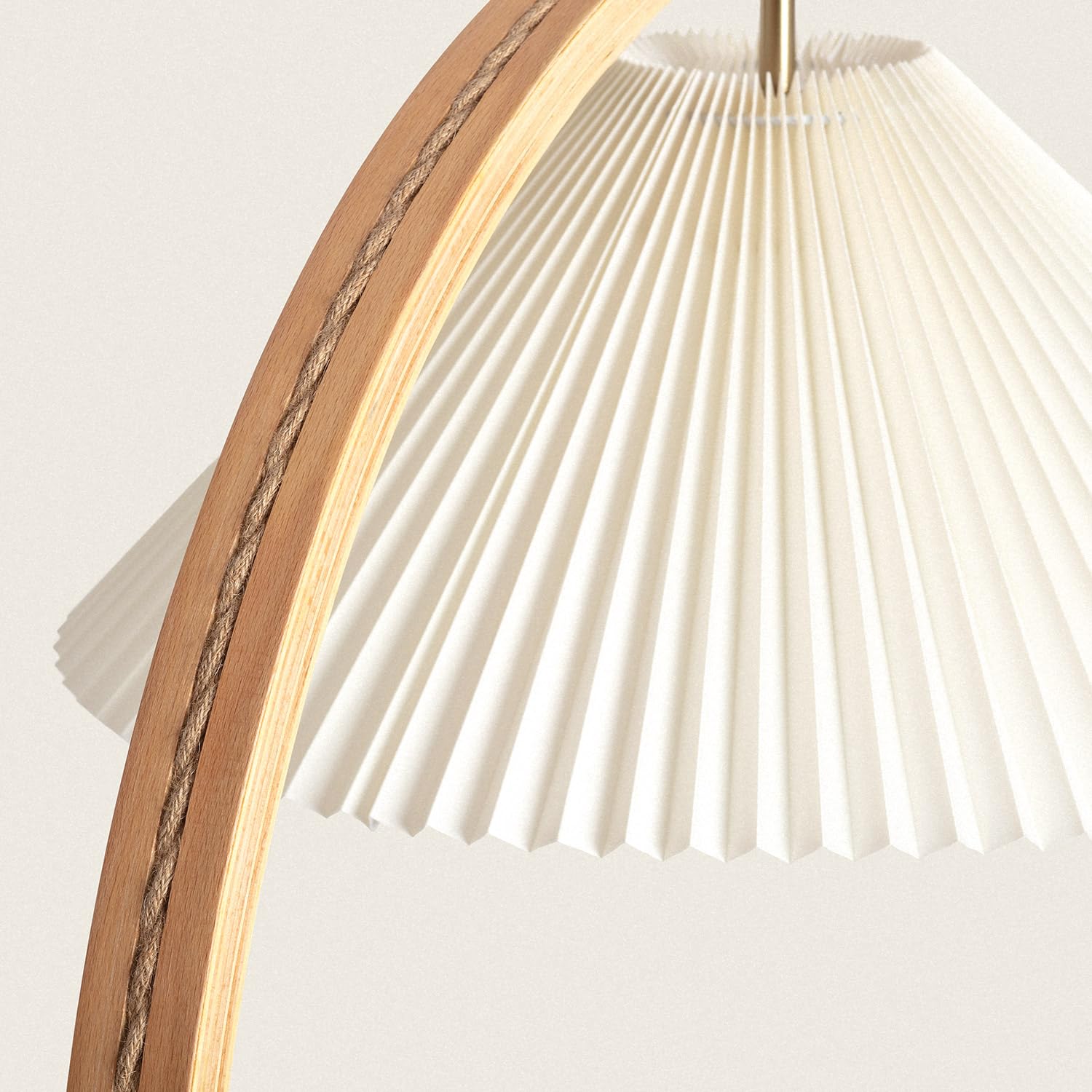 LEDKIA Stehlampe Holz Luanda Weiß