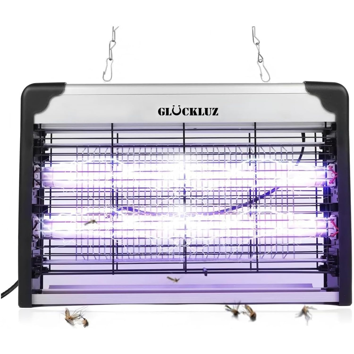 Glückluz 20 W, lampada elettrica anti-zanzare, potente uccidere mosche eliminatore di insetti, efficace per uso industriale, cattura zanzare e insetti per interni (zappatore di insetti)