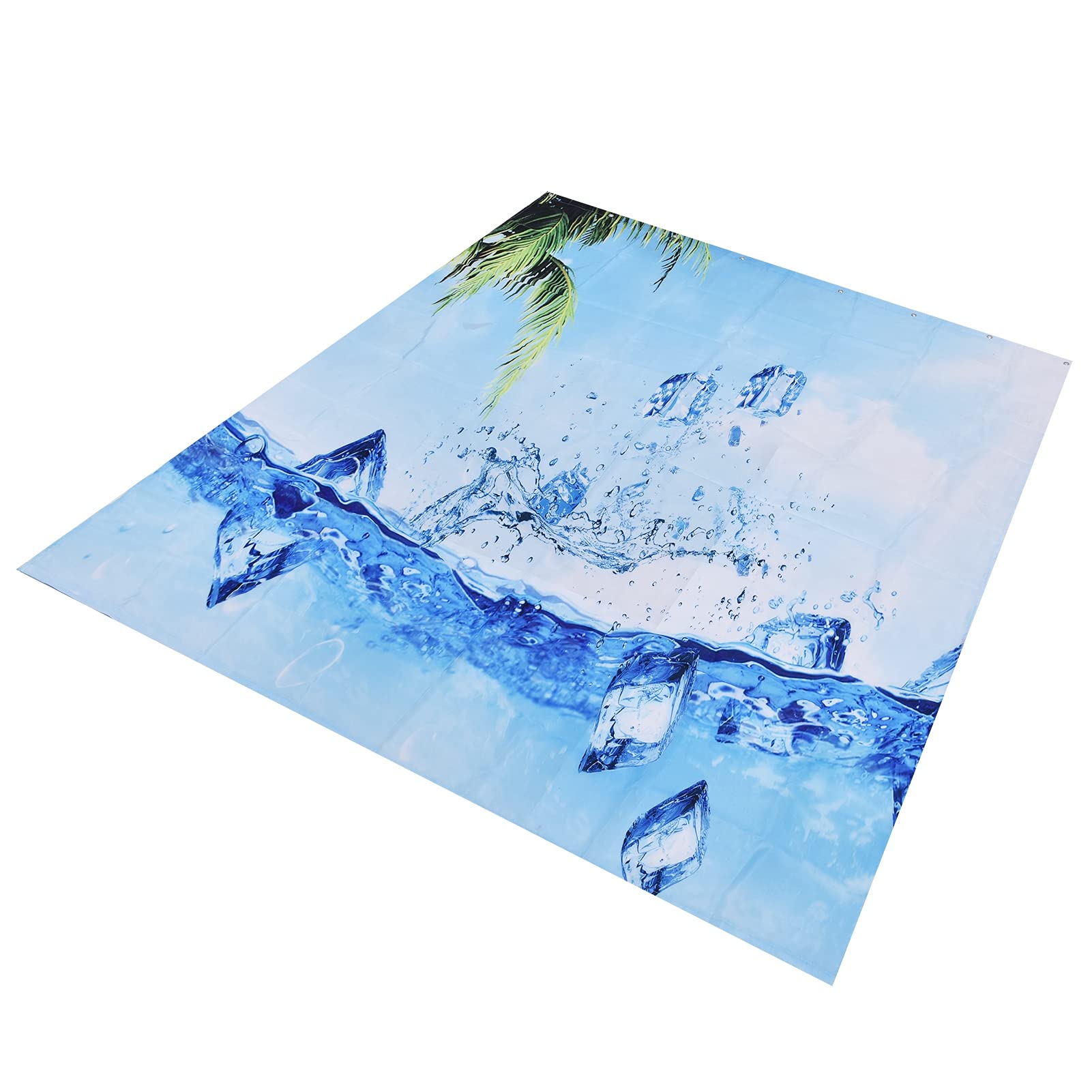Rideau de douche motif gouttes d'eau imperméable anti-moisissure pour baignoire maison
