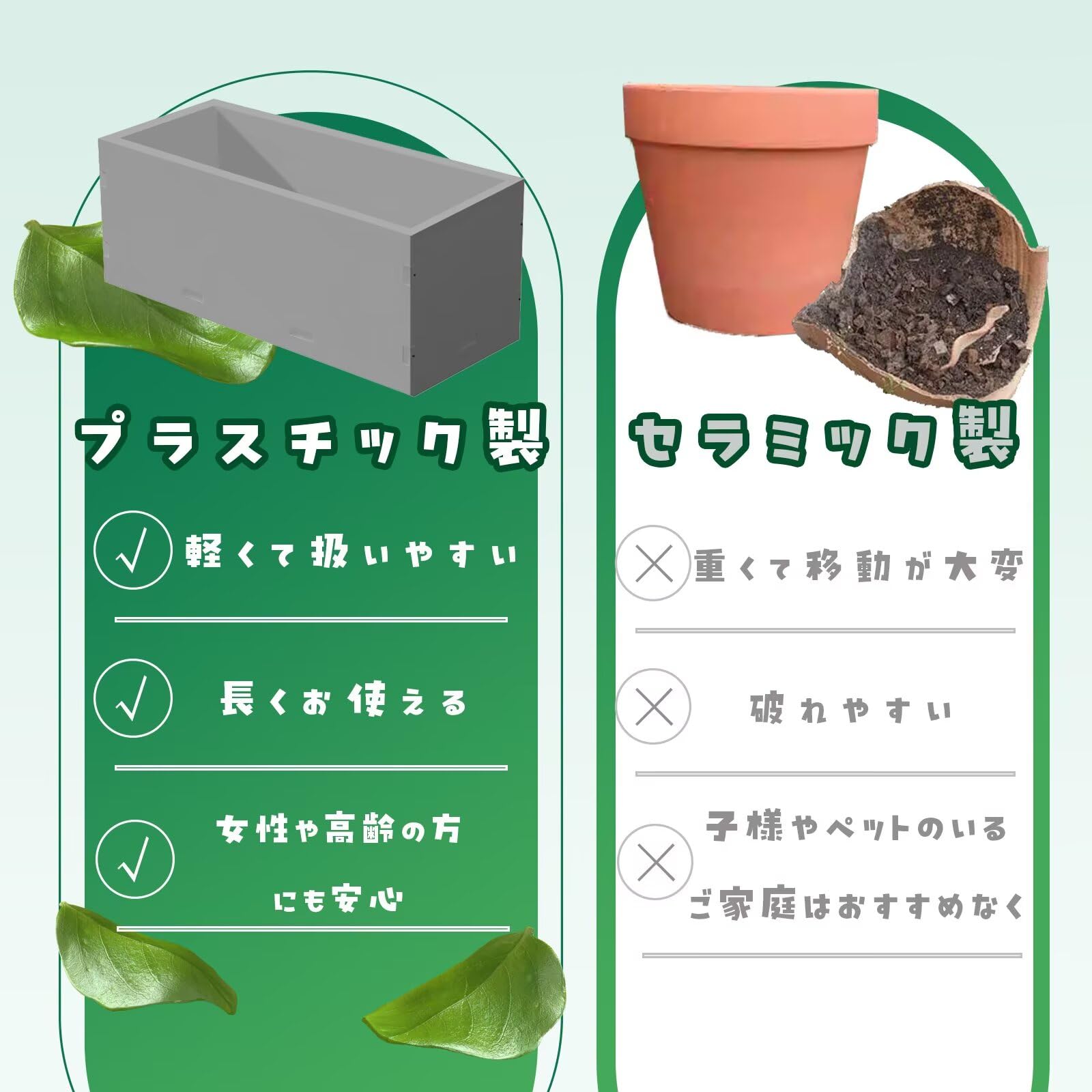 Amazon.co.jp: ZenVision プランター スクエアプランター 横長