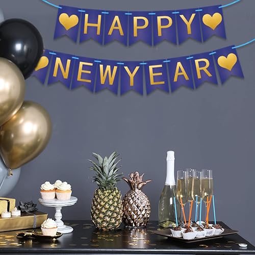 Miniatura 6 de Meanplan 124 piezas de pancarta de letras con purpurina personalizable reutilizable para decoración de fiesta de feliz cumpleaños, incluye 110