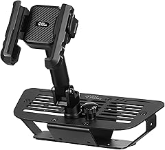 JOYTUTUS Metal Dash Mount Phone Holder Compatible with 2011-2018 Wrangler JK(Not Fit 2018 Wrangler JL) | Custom Fit Phone Mount Expansion Platform| One-Hand Adjustable Clip