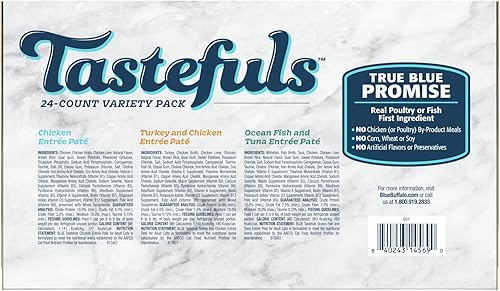Miniatura 3 de Blue Buffalo Tastefuls Natural Pate - Alimento húmedo para gatos paquete de 24