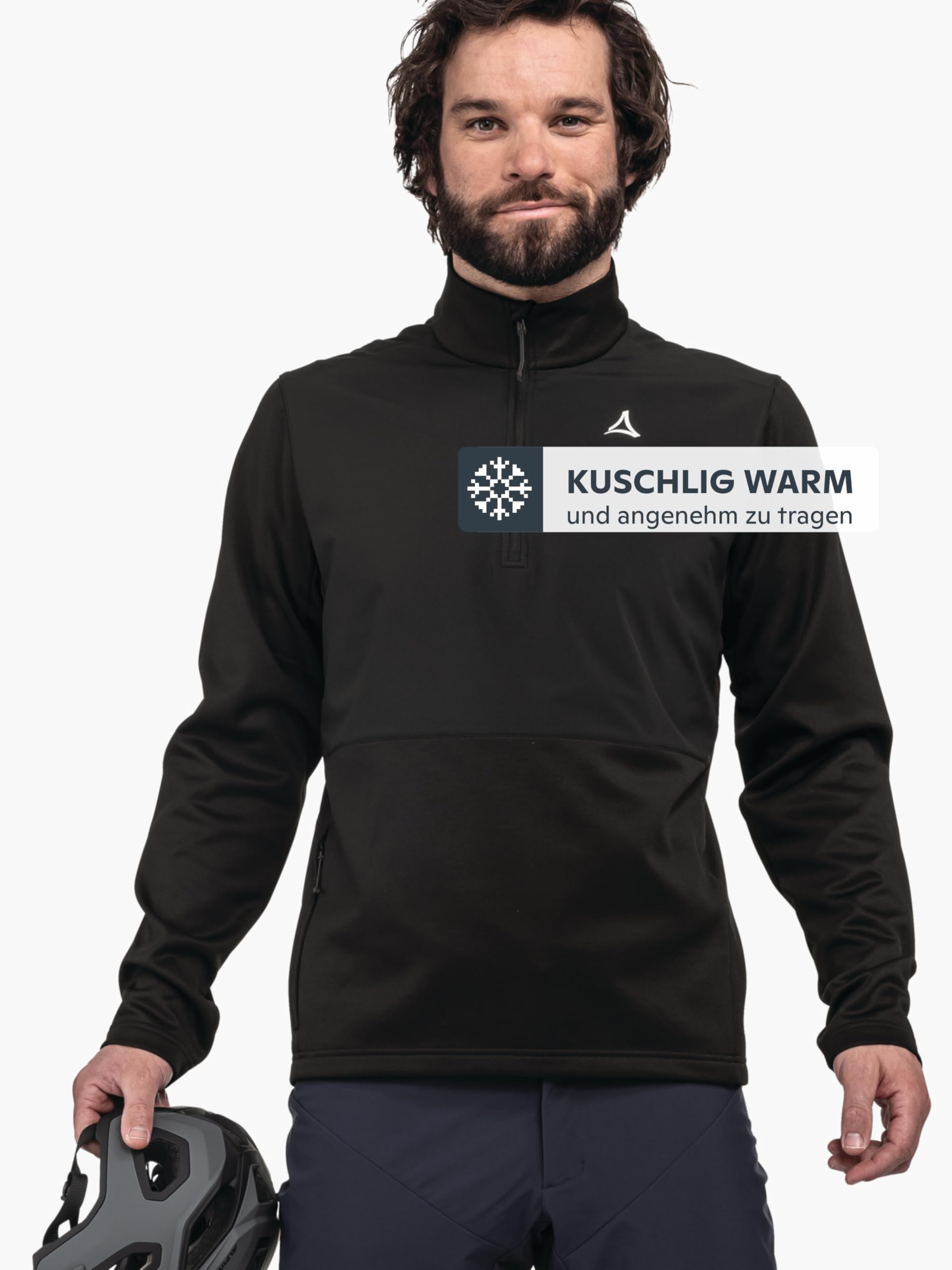 Schöffel Herren Jersey Style Salza MNS, schnelltrocknendes Radtrikot mit Rückentasche, wärmendes MTB Jersey, Funktionsshirt mit integriertem Brillentuch