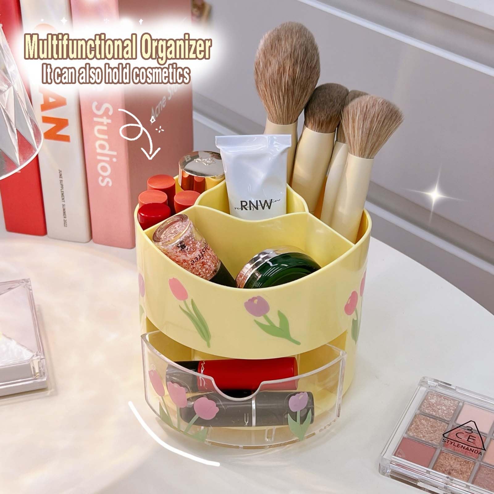 Organiseur De Bureau : Organiseur De Table De Office En Maille Metallique Avec Tiroir Marqueurs Stylos Stationnaire Avec Compartiments Zwart