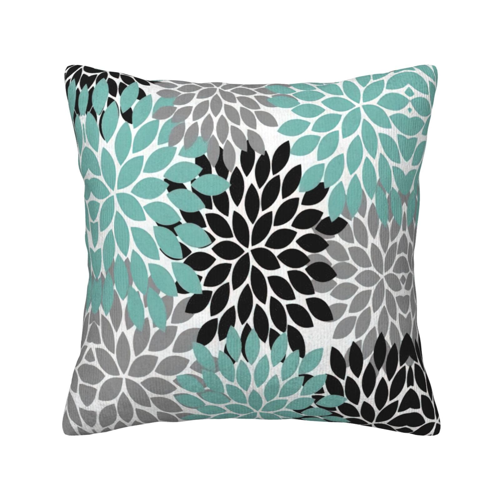 Housse de coussin dahlia en velours côtelé pour un salon cocooning et chaleureux