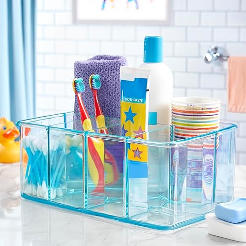 Miniatura 7 de STORi Organizador de tocador de plástico  5 compartimentos  Contenedor de almacenamiento para brochas de maquillaje, paletas y suministros de