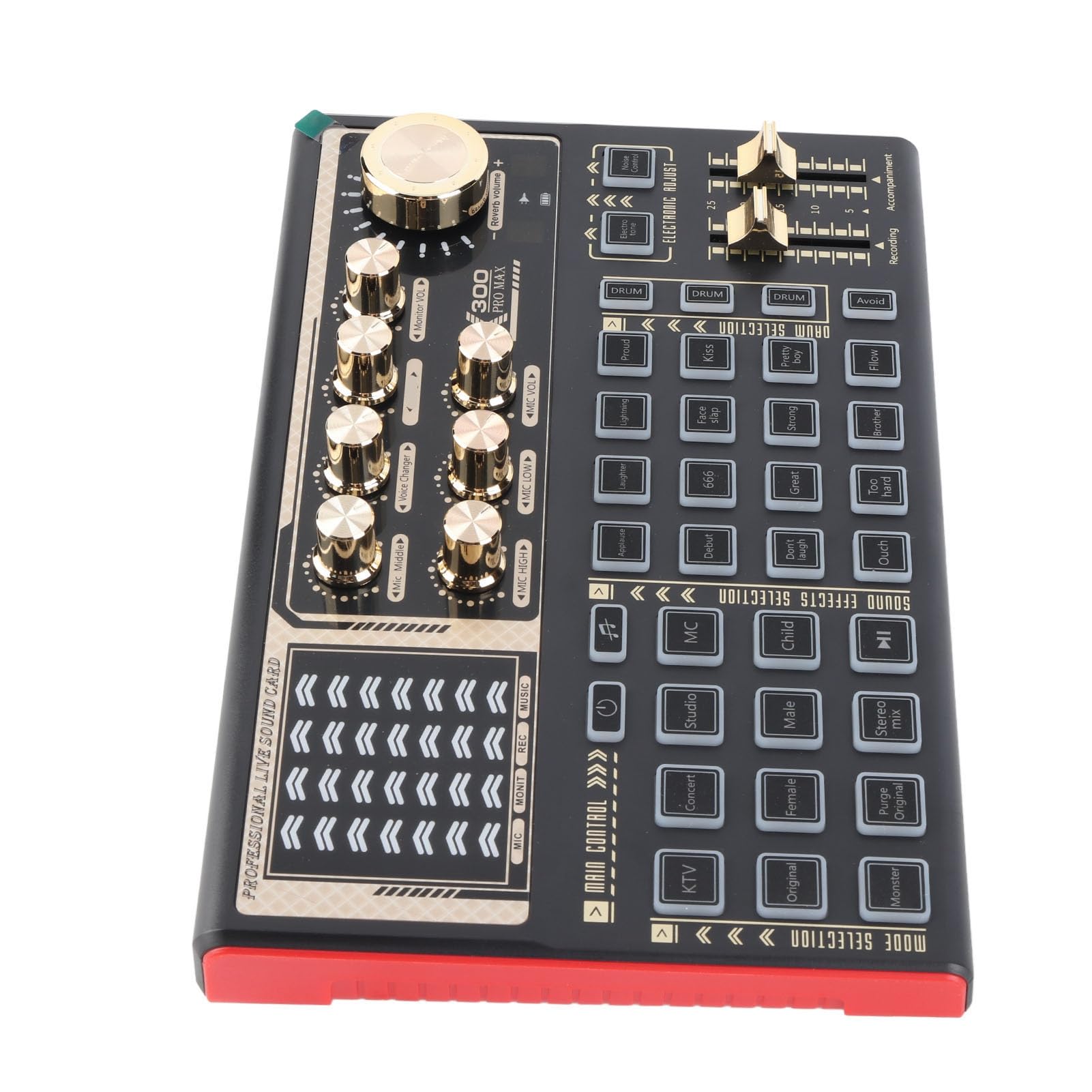 Gedourain Mixer Professionale per Scheda Audio Dal con Vocale per Streaming Live e Registrazione Scheda Audio Portatile in ABS