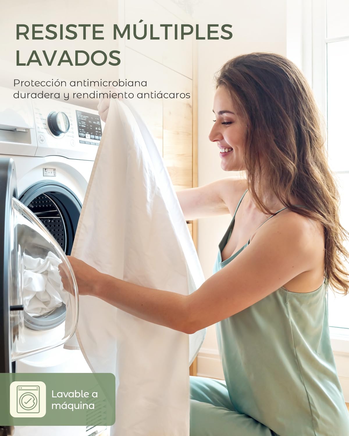 FAUNNA Fundas para Almohada 50 x 70 cm, Pack de 4, Blancas, 100% algodón, antiácaros y antiolor, con Cremallera, Lavables a máquina, para Almohadas de Cama