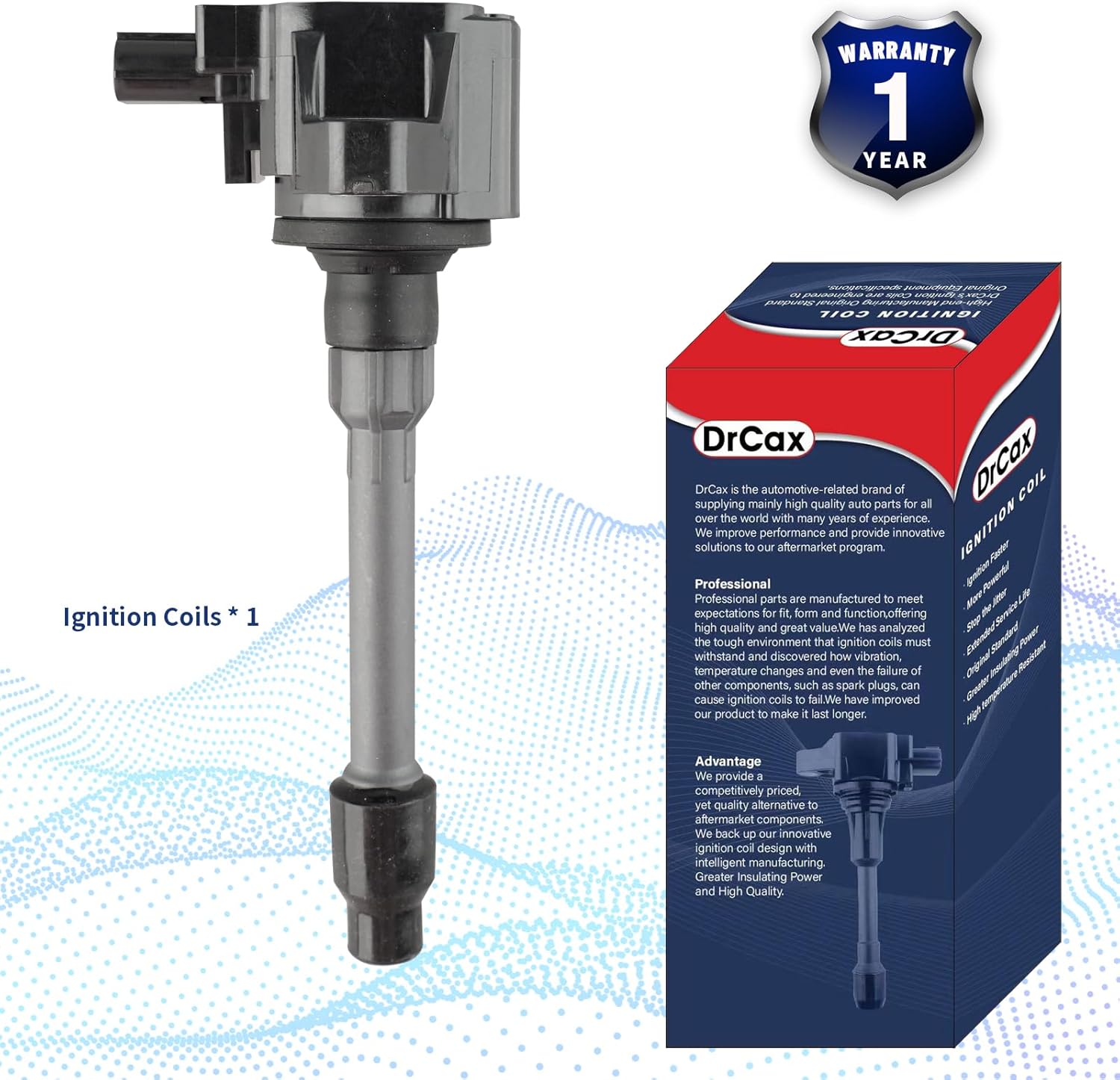 OEM Ignition Coil UF781 3052059B013 Compatible with Honda Accord CR-V Civic Insight RDX 2017-2021 Replaces GN10886 1.5L 2.0L - 1 Pack