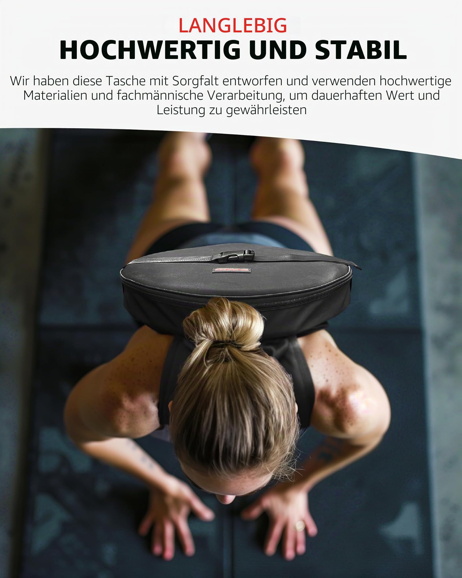 THEFITGUY Gewichteter Rucksack für Hantelscheiben im Fitnessstudio, für Liegestütze, Wadenheben, Kniebeugen, Tragen auf Rücken oder Vorderseite, passend für bis zu 44,5 cm Durchmesser, 6,3 cm dicke