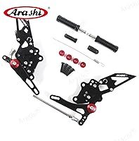 Vista 3 de Arashi (Versión 2.2) reposapiés ajustables para motocicleta KAWASAKI Ninja 300 EX300B ABS / EX300A/ EX300 ABS/ EX300A / SE 2013-2017 Accesorios
