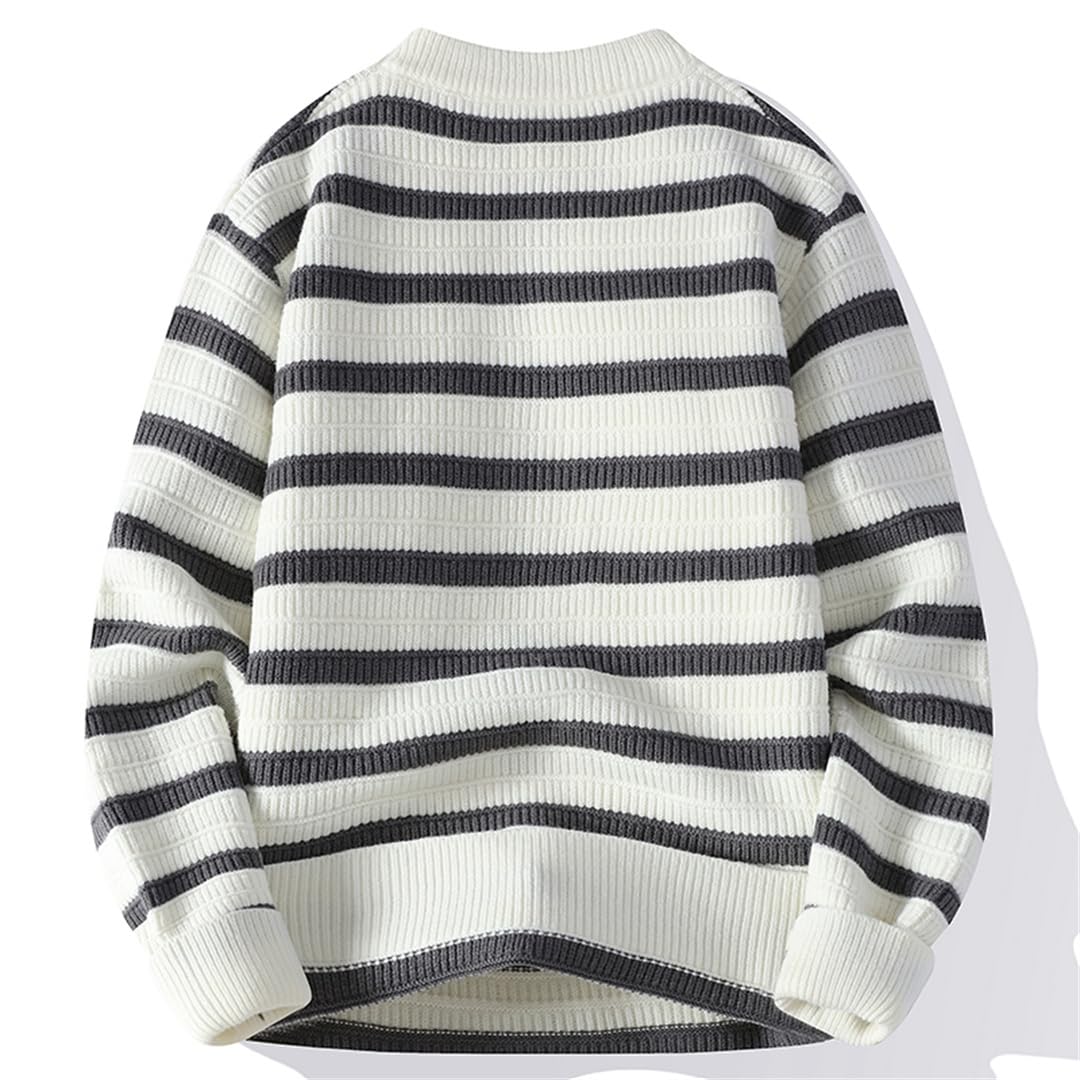 Maglione di Lana A Righe Autunno Inverno da Uomo Maglioni Lavorati A Maglia