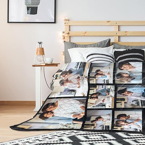 Miniatura 5 de Livole Manta personalizada con imagen, manta de franela personalizada con foto y texto, manta personalizada para regalo, para amigos, Halloween,