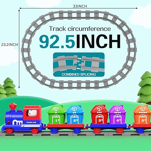 Miniatura 4 de Train Set for Toddlers 2-4,Toddler Toys for 1 2 3 Year Old,Electric Train Set Montessori Learning Matching & Sorting Toys, Learning Toy Birthday