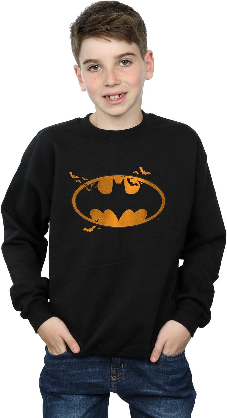 DC Comics Boys Batman Halloween Logo Sweatshirt 5-6 Years Black