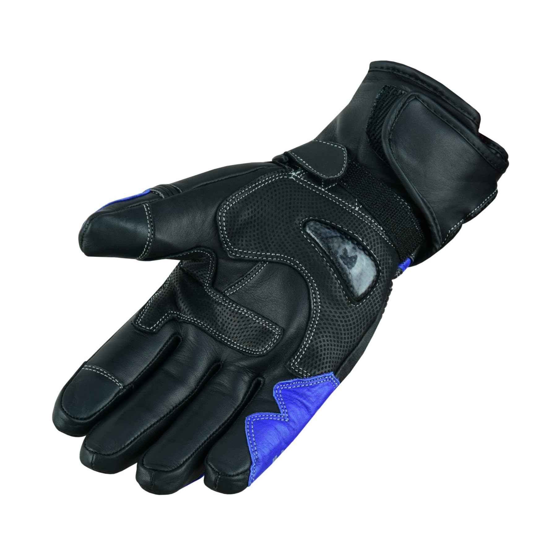 Biker Leather Motorcycle Gloves Carbon Knuckle Protection Cold Weather Riding Gloves for Men Women - 4