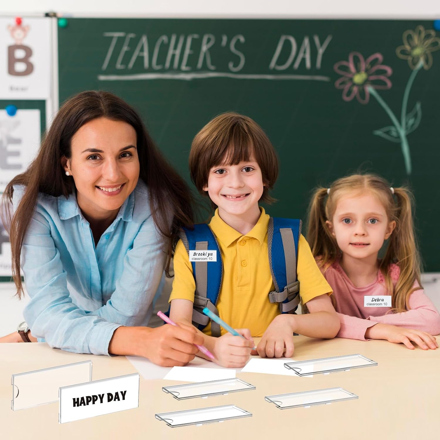 50Pcs Blank Name Tags, Acrylic Name Tags with Pins, Clear Blank Names Badges for Work Business Classroom - Image 6