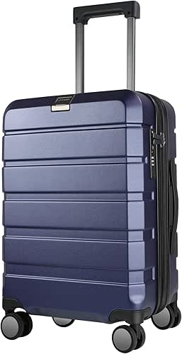 KROSER Hardside Expandable Carry On Luggage with Spinner Wheels &