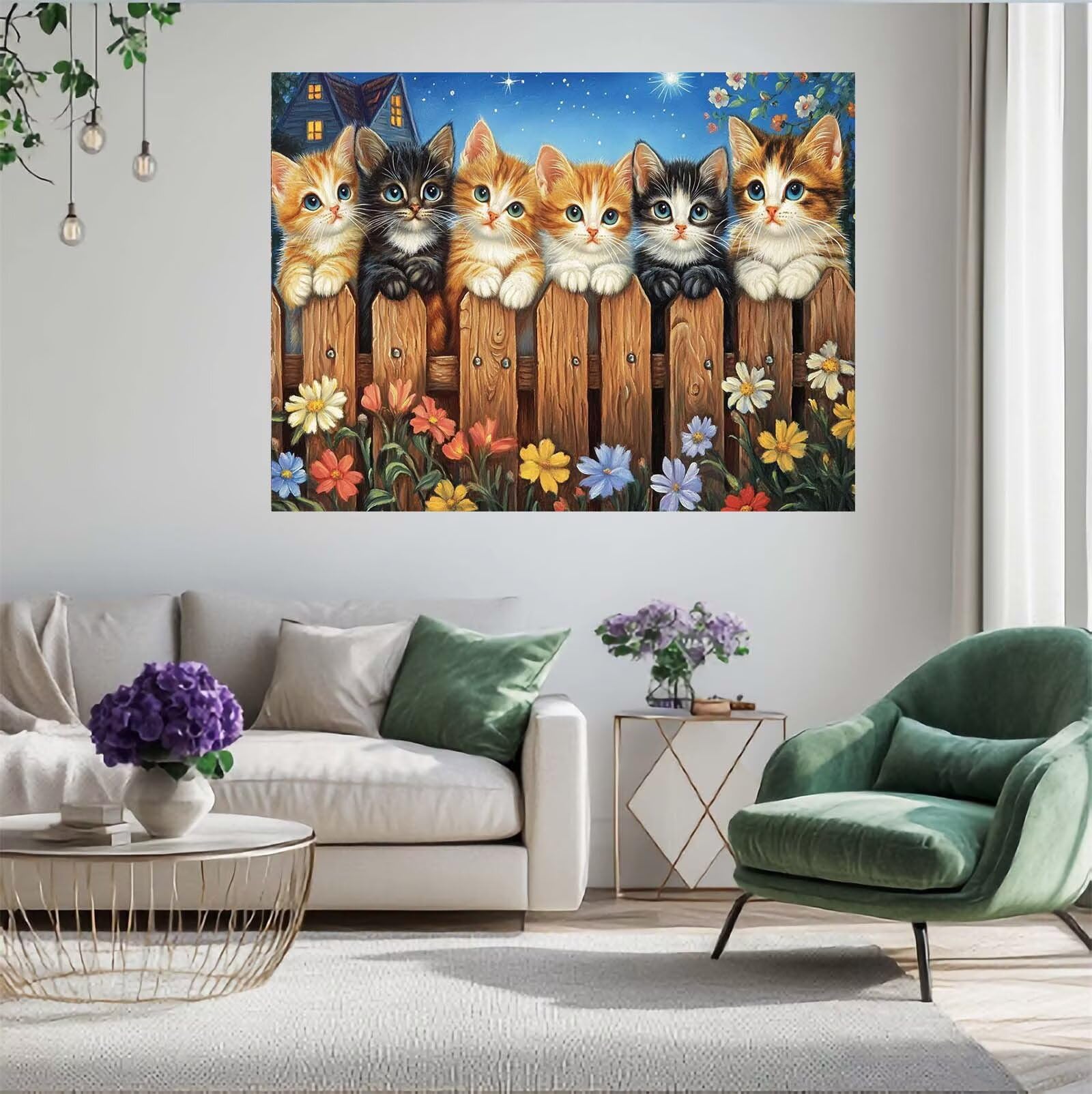 Puzzle kot, 3000 elementów, puzzle kwiatowe dla dorosłych, z pudełkiem na prezent, "zrób to sam", duże drewniane puzzle dla dorosłych, gra zręcznościowa dla całej rodziny, prezenty dla kobiet, 81 x