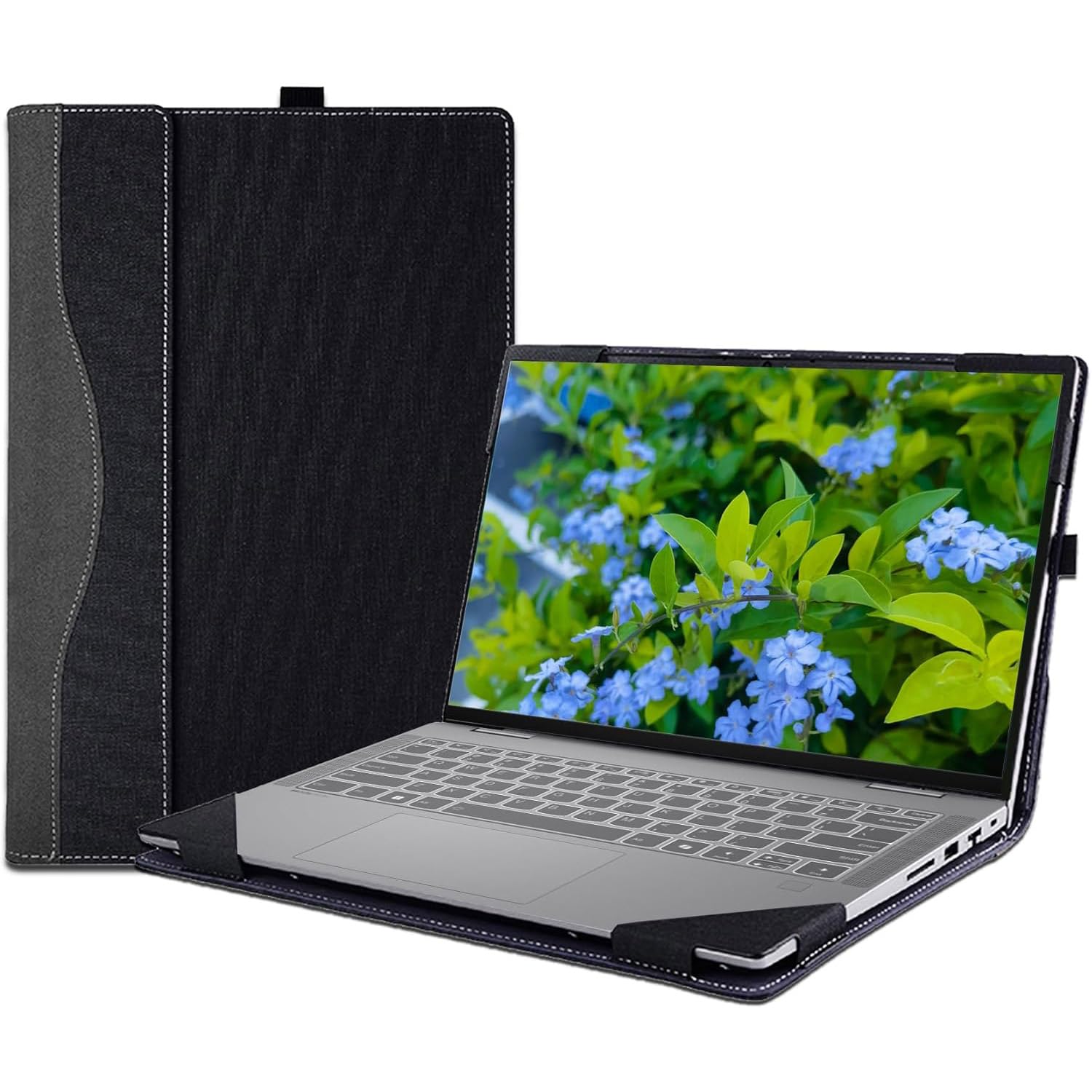 Custodia per laptop Lenovo IdeaPad 5 2-in-1 14Q8X9 14AHP9 14IRH9 14IRU9 14IRU9 in pelle PU, custodia protettiva per notebook e accessori per PC (grigio scuro)
