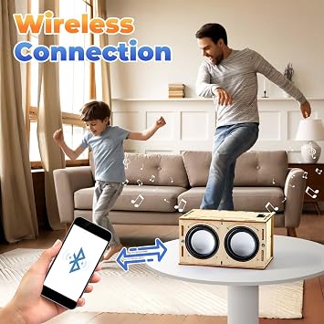 STEM Projects for Kids & Adults Build Your Own Bluetooth Speaker - Science Experiment Electronics Kit | Beginner's Starter DIY Set, STEM Gifts for Teenage Girls + Boys Ages 10 and Up (Dual Speakers)