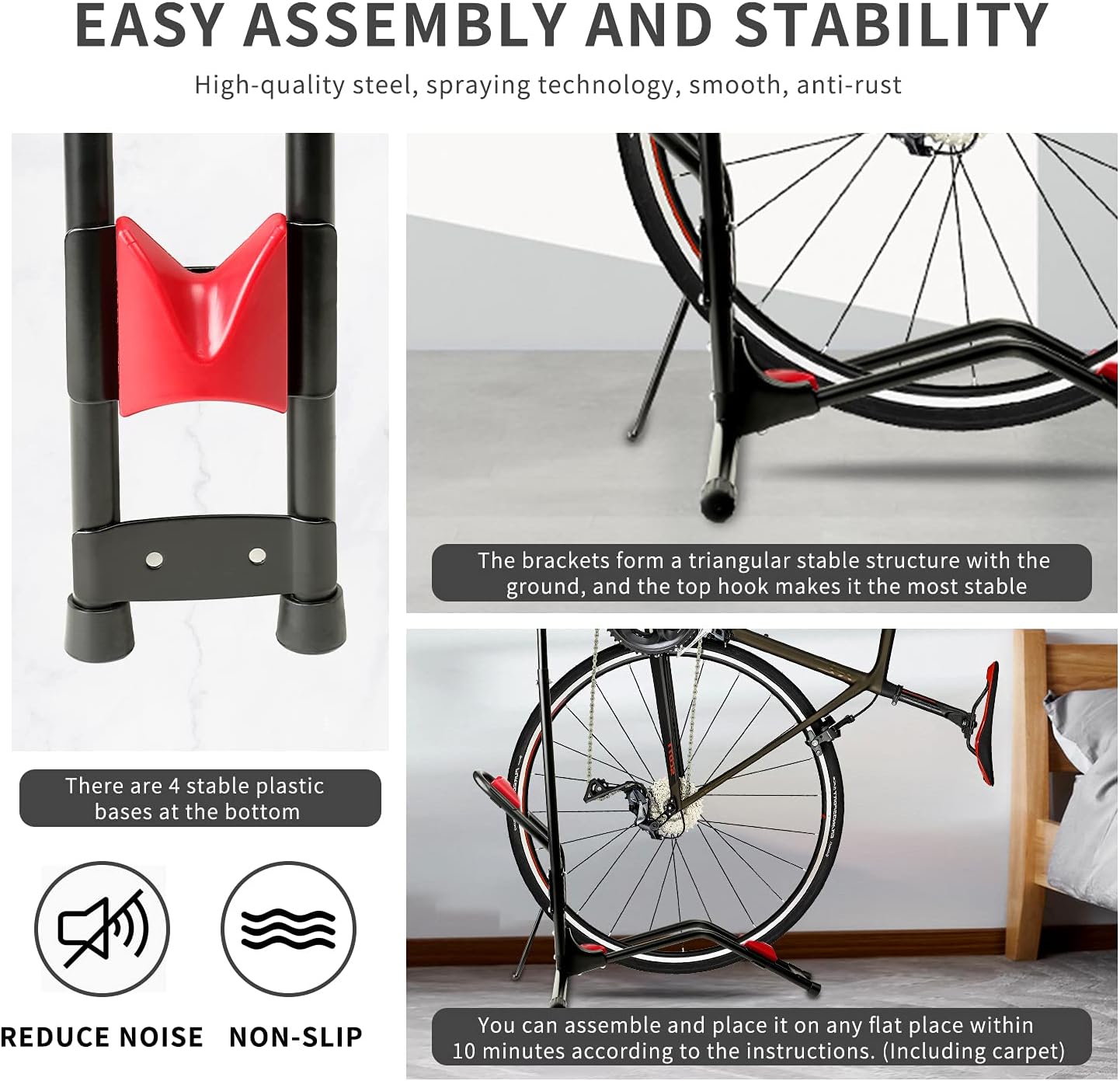 Best Deal π JAPUSOON Vertical Bike Rack, Independent Bike Floor Stand, Free Standing Adjustable Bike Garage Rack for Indoor Mountain/ Road Bike Storage, Saving Space-No Damage Wall, Fits Most 20''-27'' Bike Best Cyber Monday π₯ JAPUSOON Vertical Bike Rack, Independent Bike Floor Stand, Free Standing Adjustable Bike Garage Rack for Indoor Mountain/ Road Bike Storage, Saving Space-No Damage Wall, Fits Most 20''-27'' Bike