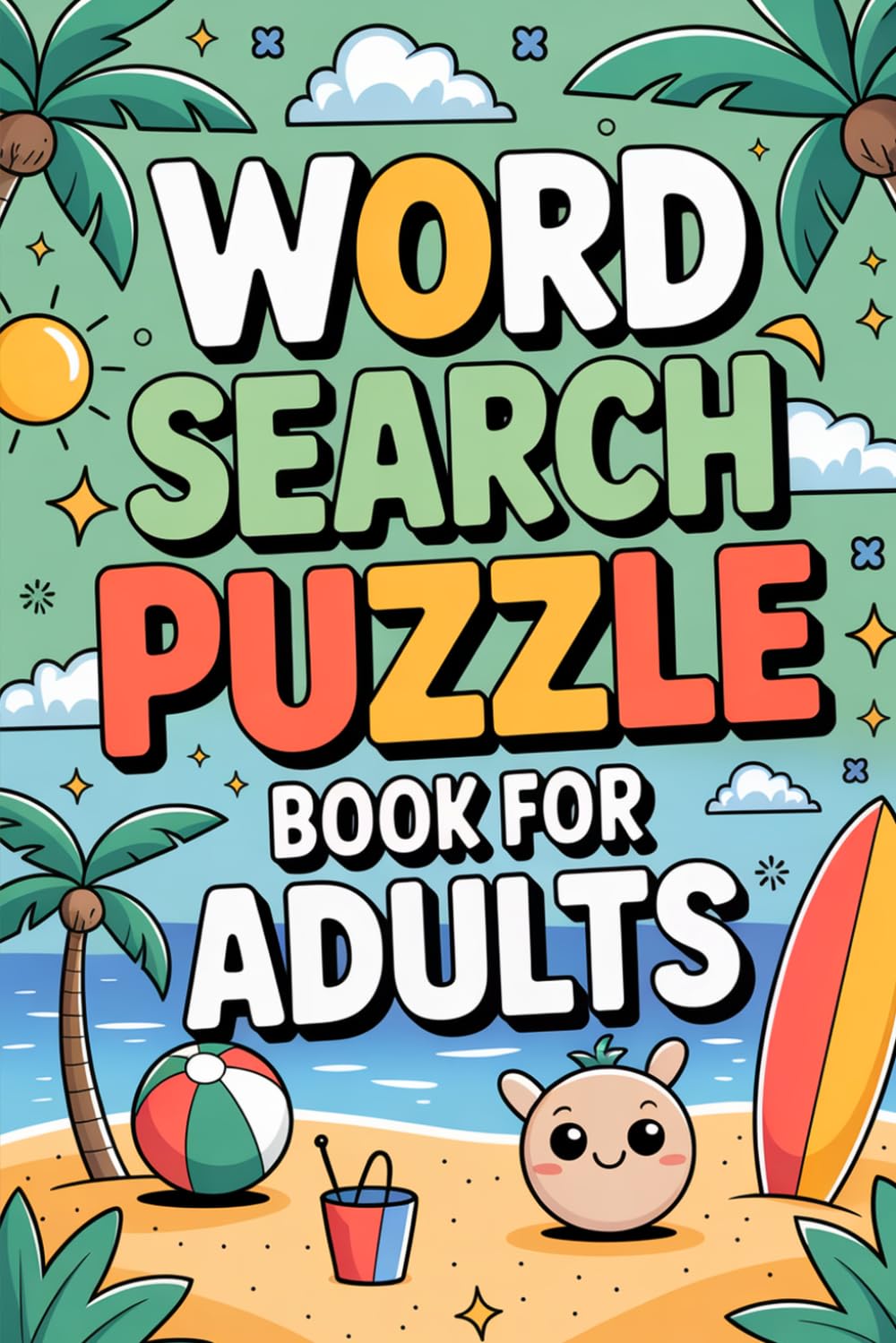 Word Search Puzzle Book for Adults: Fresh Activity Companion for Grown-Ups with Summer Vibes
