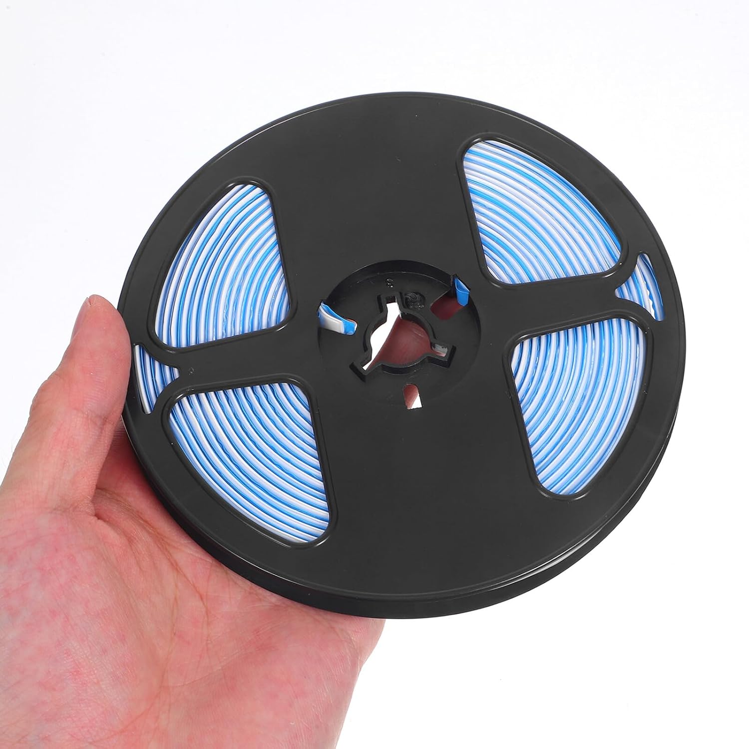 Zerodeko 8 Rolls Self-Adhesive Peel and Stick Caulk Strip, Flexible Edge Sealing Molding Tape for Tile and Wall Corner Trim, Classic White, 8pcs, Waterproof Border Seal for Bathroom