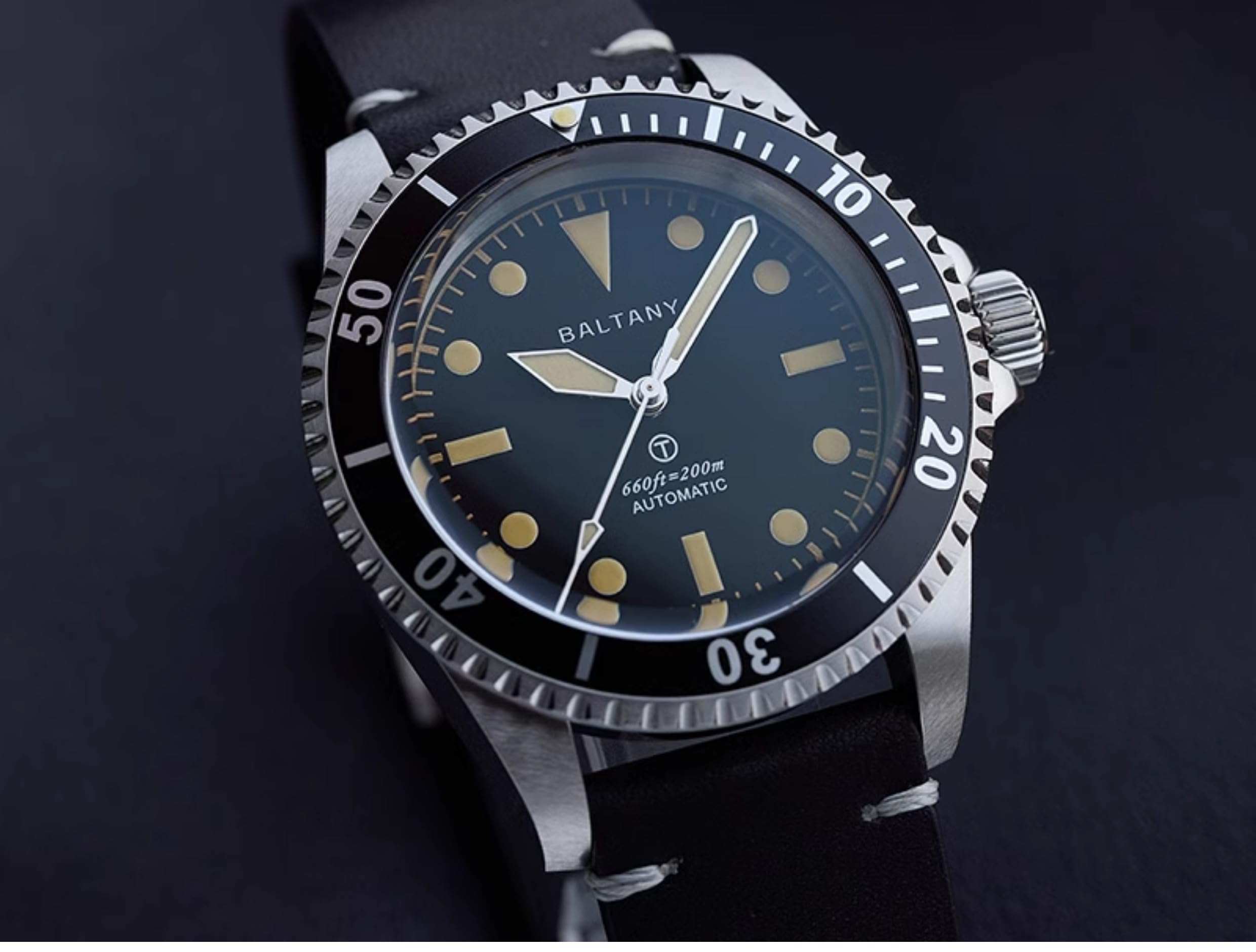 Baltany 39 mm S3075 NH38 automatyczny męski zegarek nurkowy 200 m wodoodporny vintage mechaniczny zegarek sportowy
