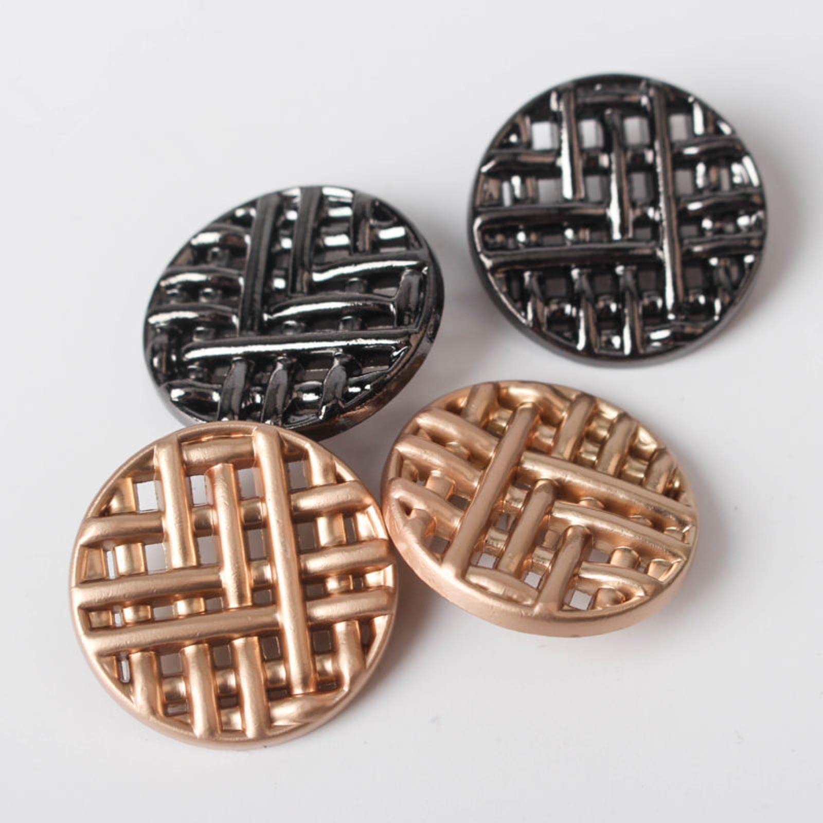 10 szt. 30mm metalowe guziki modne dekoracyjne do koszuli płaszcz akcesoria szycia scrapbooking DIY(Golden)