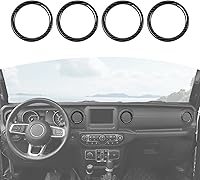 Vista 11 de RT-TCZ para Cubiertas de Rejillas de Aire del Tablero del Jeep Wrangler JL, Adhesivos de Adorno Blanco para Jeep Wrangler JL JLU Gladiator JT