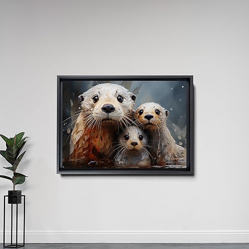 Miniatura 5 de Fox Mother Cub Print, In The Style Of Stencil,Based, Ivory, Kids Wall Art, Kids Wall Art Display, Mom And Baby Animal Art Print, Canvas Prints, Art