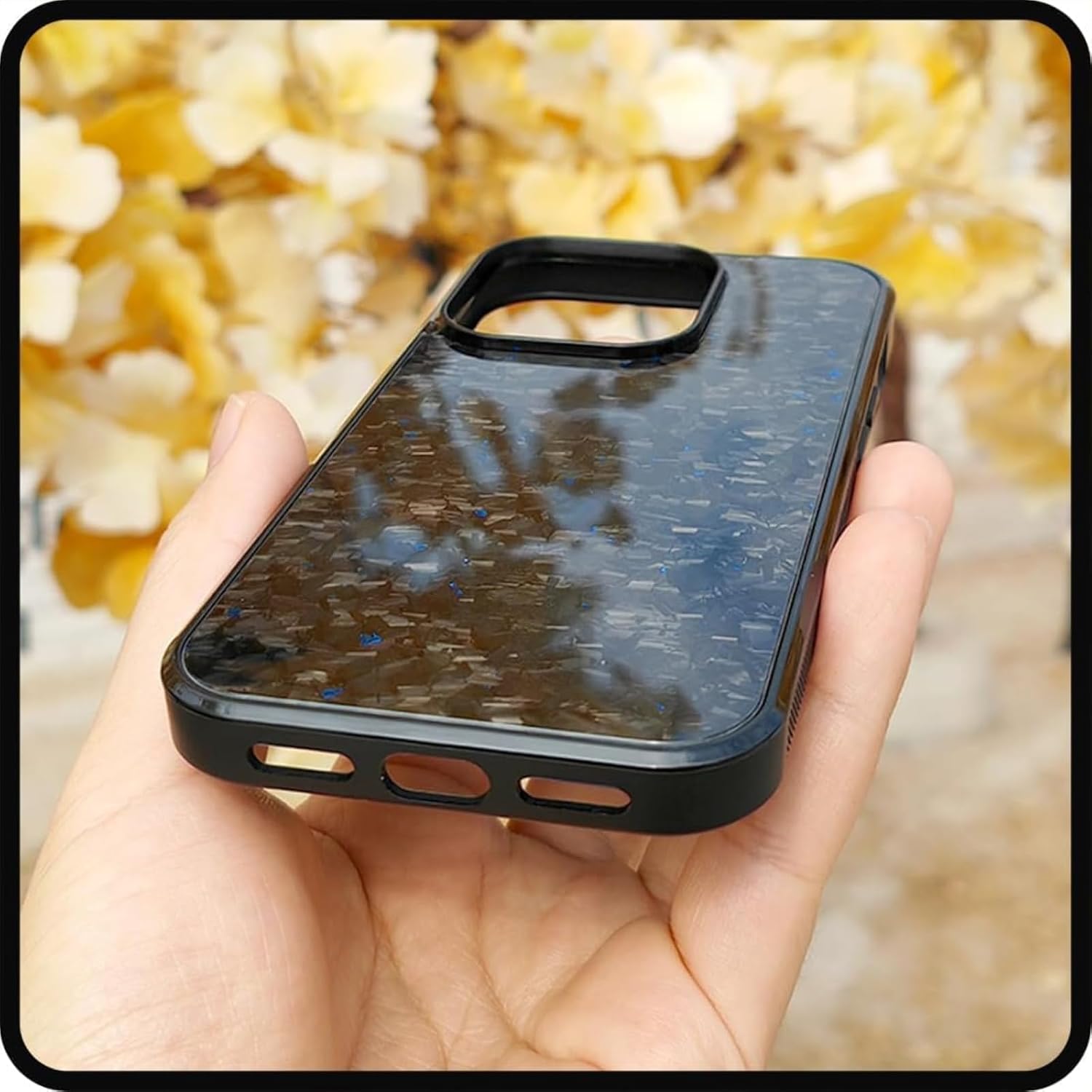 Forged Carbon Fiber Magnetic Phone Case for iPhone 16e & iPhone 17e, Anti-Fall Shockproof Protective Case, Wireless Charging Compatible (Black)