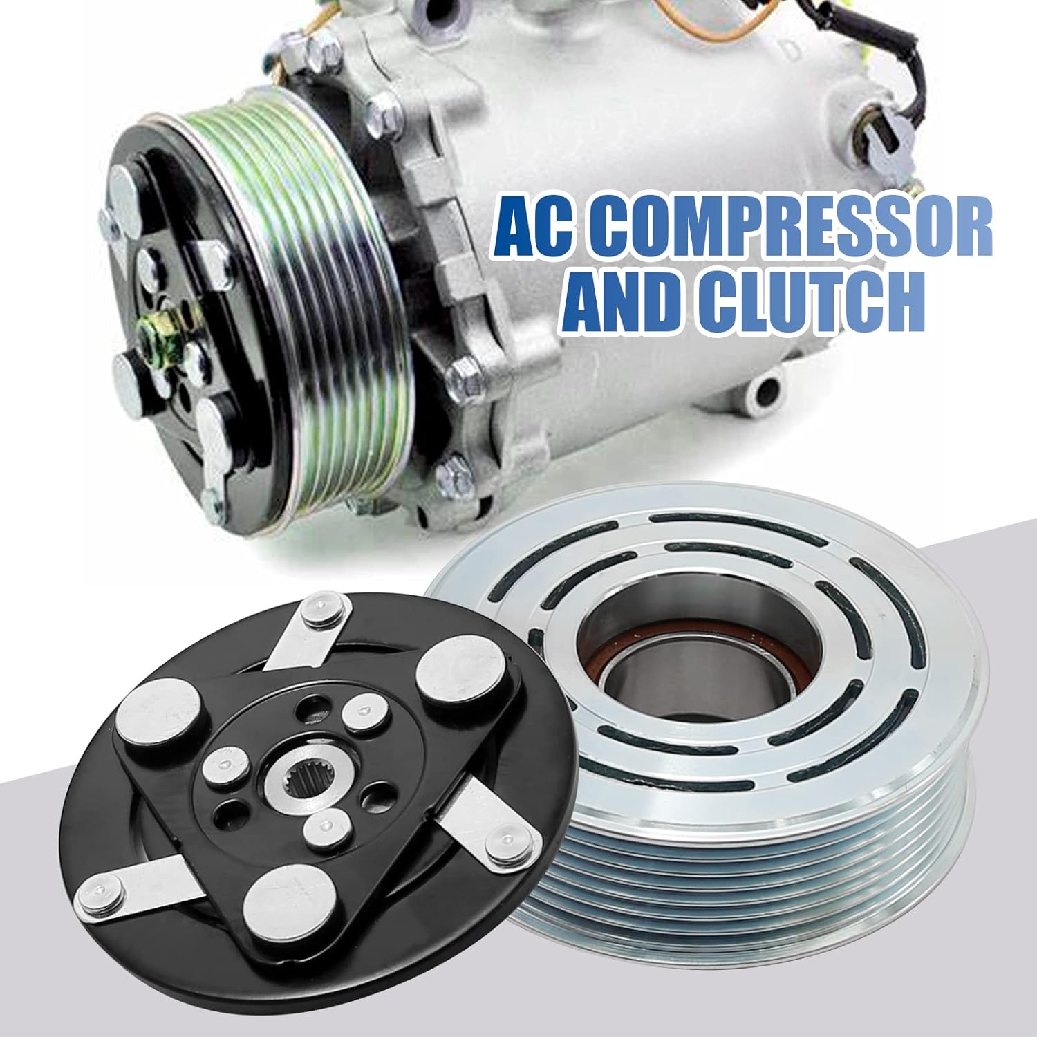 AC Compressor Clutch Assembly Kit Replacement for HONDA 2007-2011 CR-V 4 CYL 2.4L
