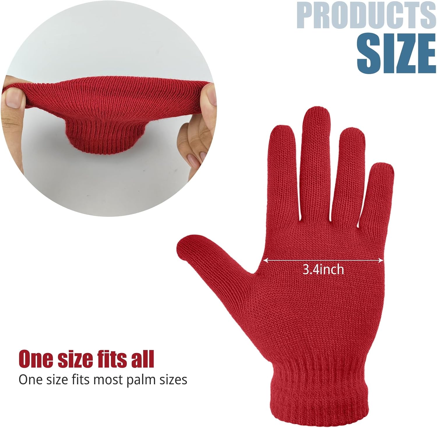 1 Pair Sports Knit Gloves for Daily Warmth and Cold,Winter Gloves for Women & Men