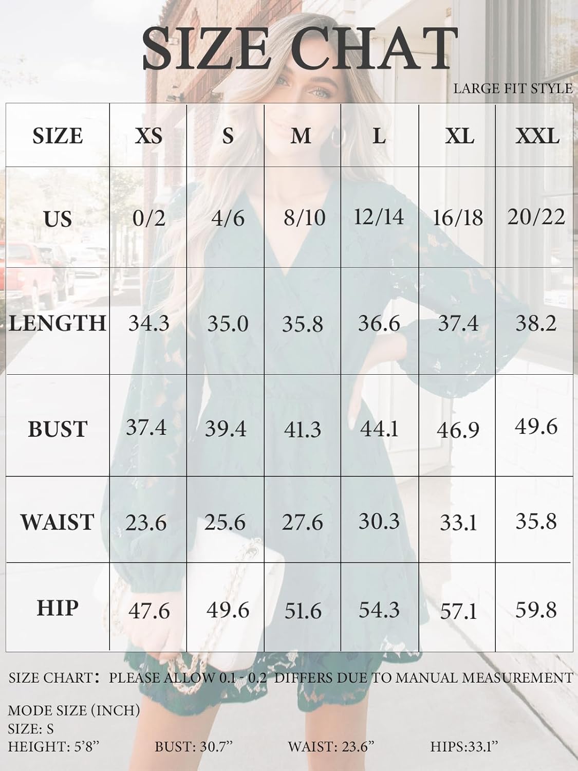 CUPSHE Women Elegant V Neck Lace Peasant Sleeve Mini Summer Dress Elastic High Waist A Line Casual Wedding Guest Dress - Image 6