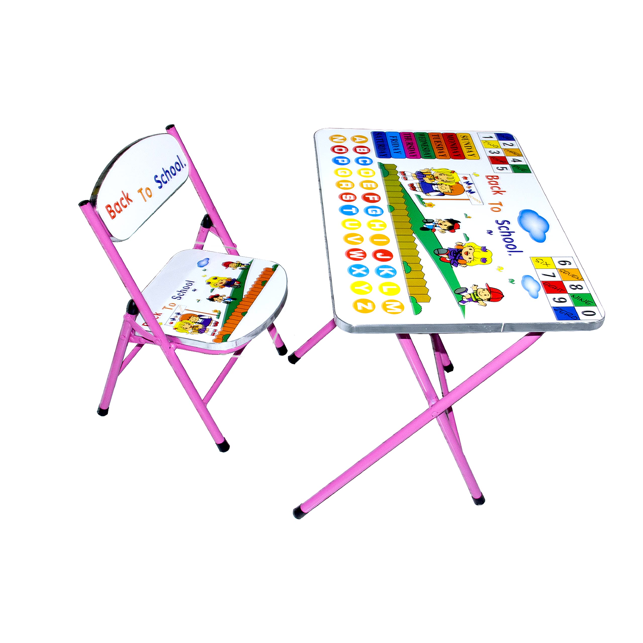 children's desk chair set 60x40x52cm & 1.5cm particle board +0.5mm iron leg for kids