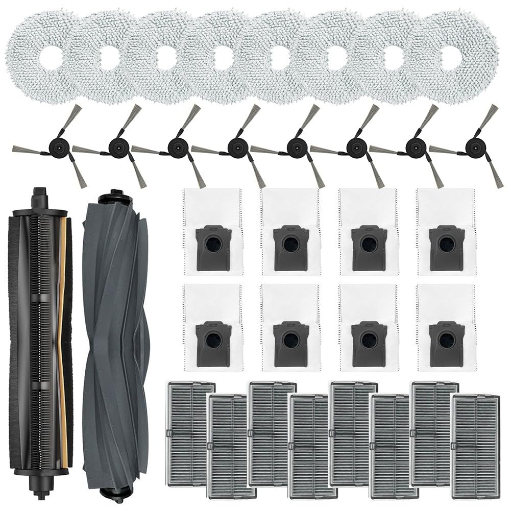 Paquete de 26 piezas de accesorios para robot limpiador E40 y E40, con cepillo principal, cepillos laterales, almohadillas lavables, filtros y bolsas para el polvo