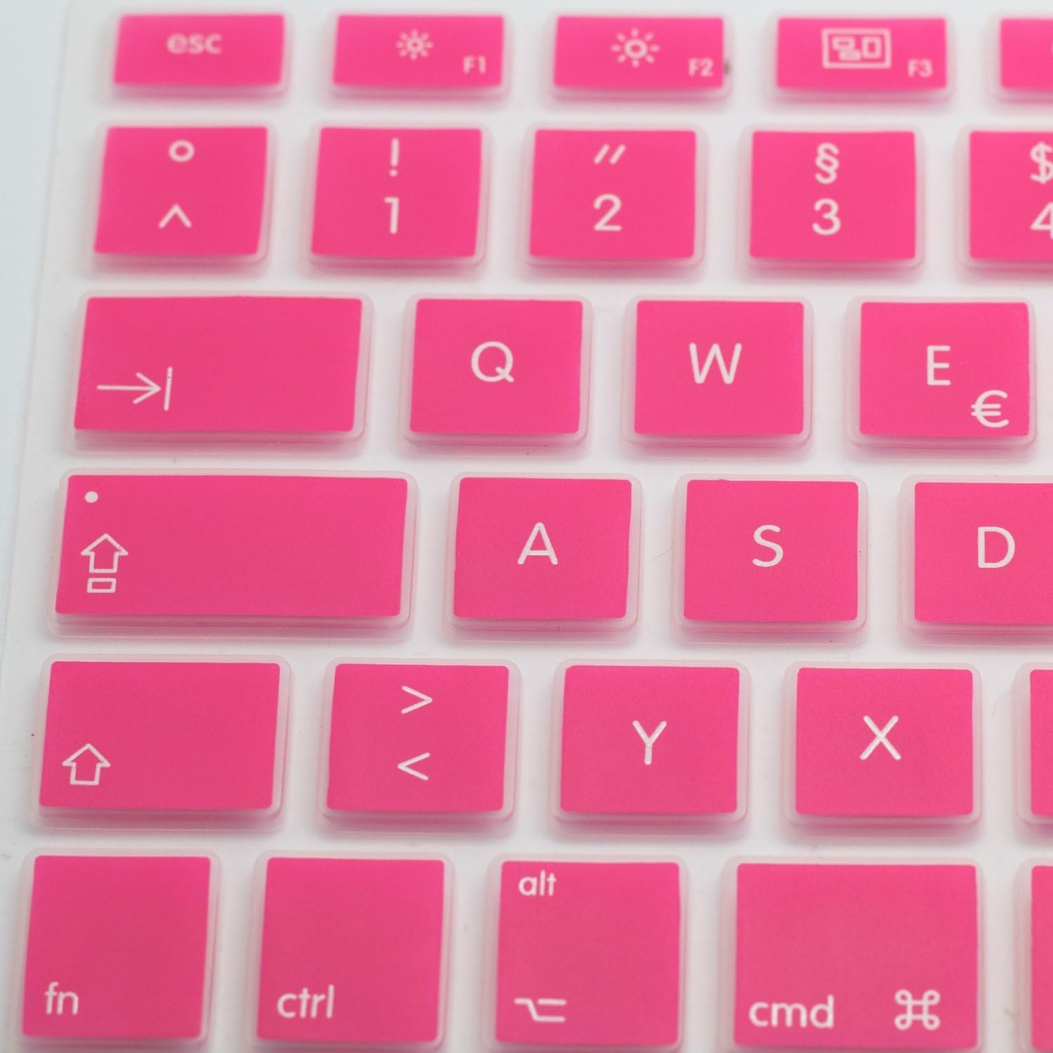 MiNGFi Silicone German QWERTZ Keyboard Cover for MacBook Pro 13" A1278/A1425/A1502(2008-2017) Air 13" A1369/A1466(2010-2017) Pro 15" A1398/A1286(2008-2015) Pro 17" A1297(2011) EU/ISO Layout - Image 3