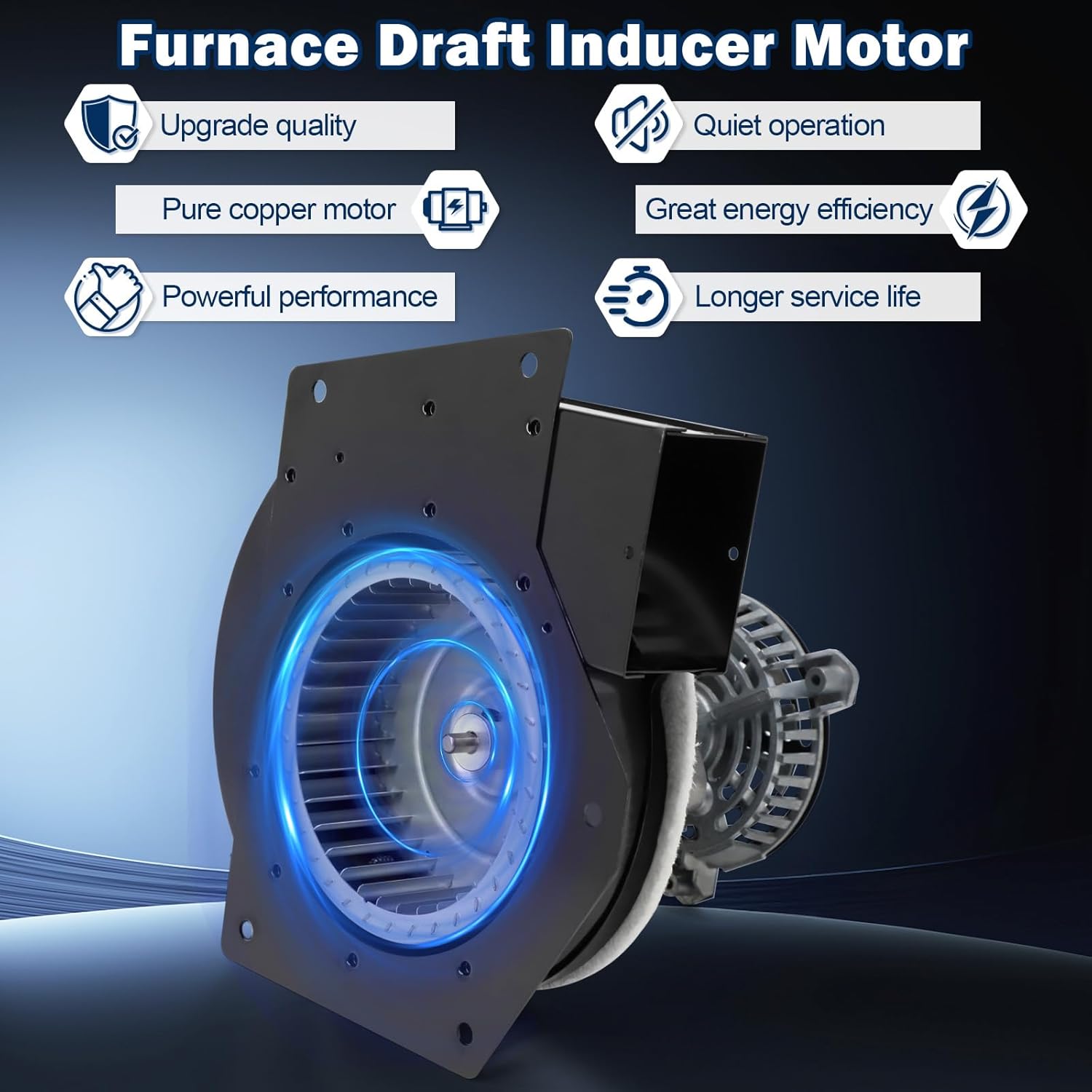 Furnace Draft Inducer Blower Motor Compatible with Jakel J238-138-1344, Rotom FB-RFB337 Fasco 70218924, 7002-2558, Trane 7021-8013, D330787P01 Exhaust Vent Motor Replacement