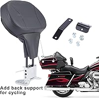 Vista 6 de Respaldo ajustable para Harley Touring – Almohadilla de respaldo desmontable para conductor enchufable con kit de montaje para Street Glide Tri