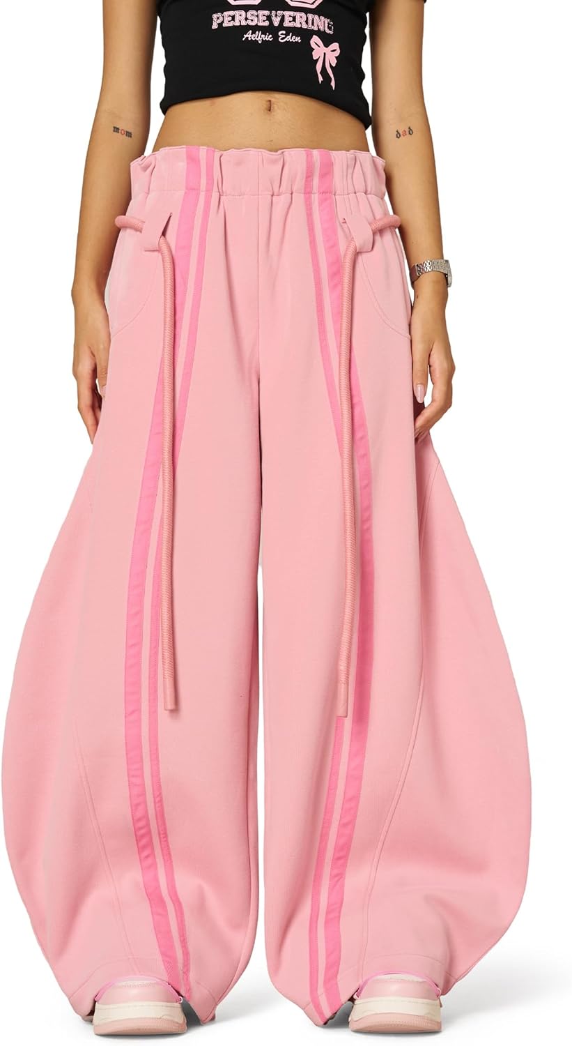 Aelfric Eden Stripe Super Baggy Sweatpants Oversized Barrel Pants Vintage Wide Leg Elastic Waist Lantern Trouser Unisex - Image 2