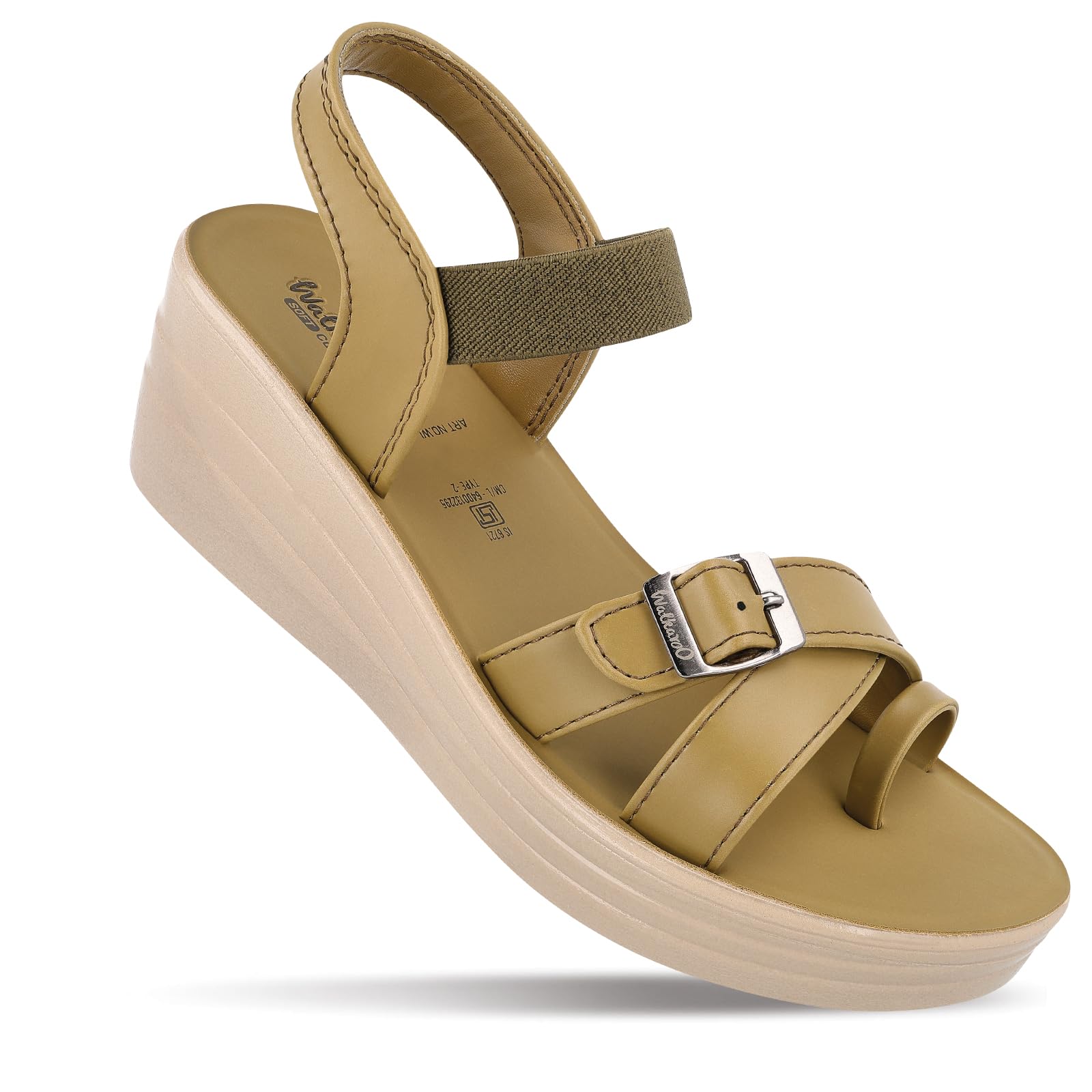 Women's Fashion Heel Sandals with Cushion Sole, Toe Ring, Wedge Heels with Ankle Loop and Lightweight - WLP78012-image-45