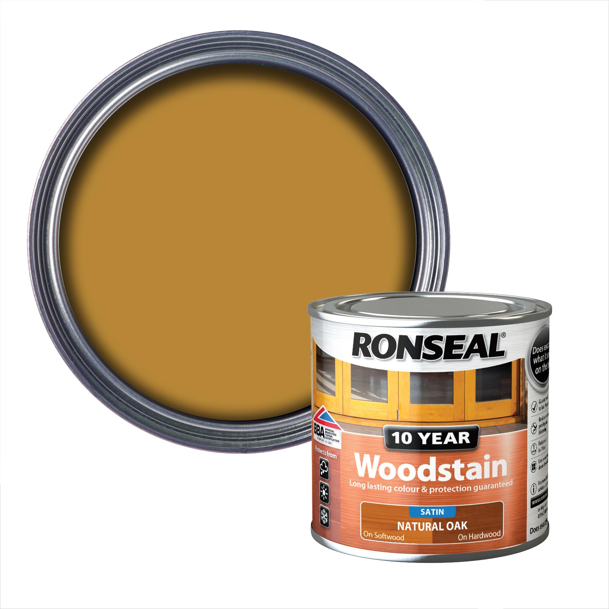 Ronseal 10 Year Woodstain Natural Oak 250ML