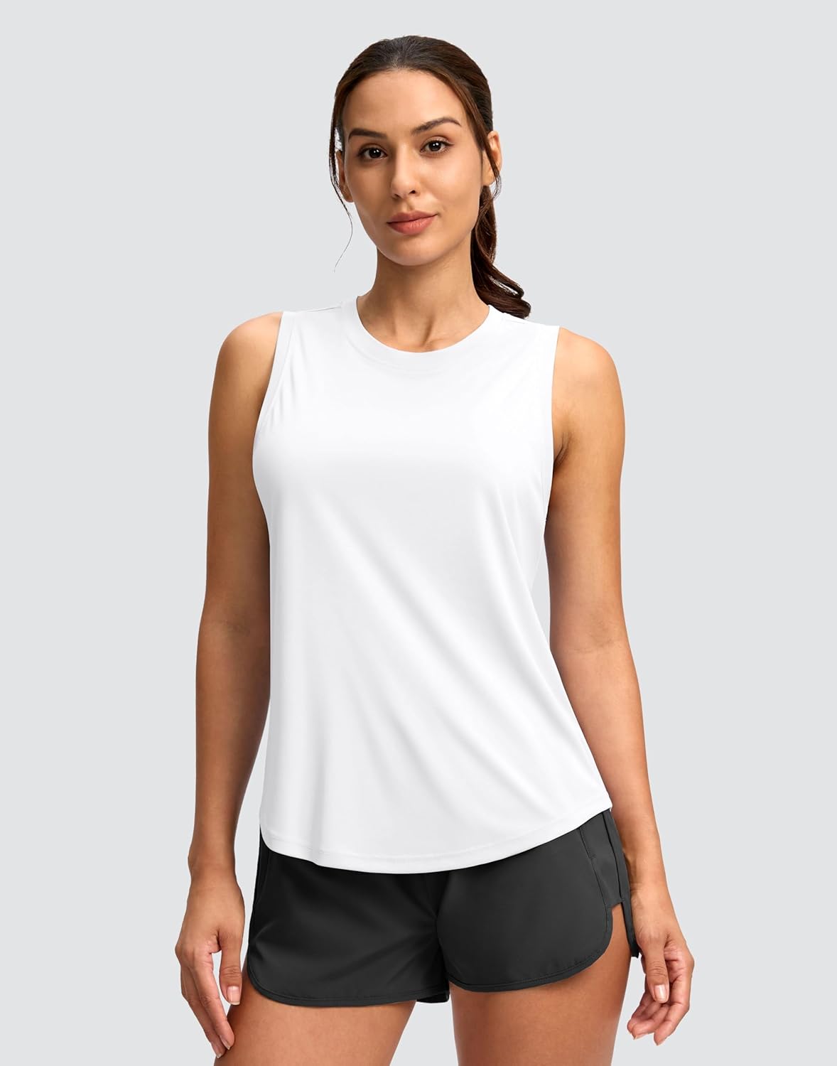 SANTINY Women's Sleeveless Workout Tops Lightweight Tennis Yoga Athletic Running Shirts Racerback Tank Tops for Women - Image 2