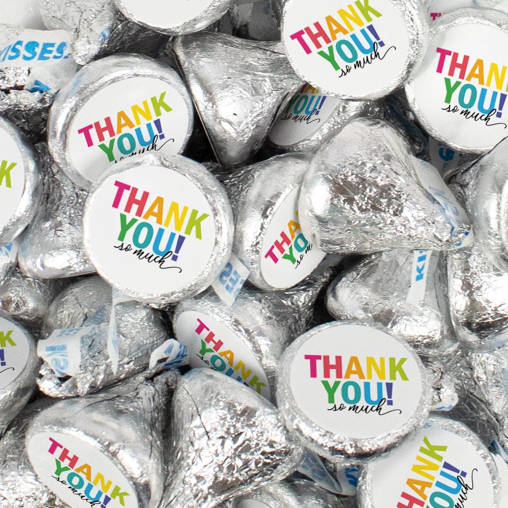 85 Pcs Thank You Candy Employee Appreciation Kisses Chocolate (13.6oz) Colorful Thank You